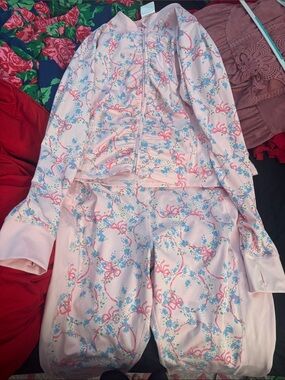 Shabby Chic Pink Floral-Print Leggings Set